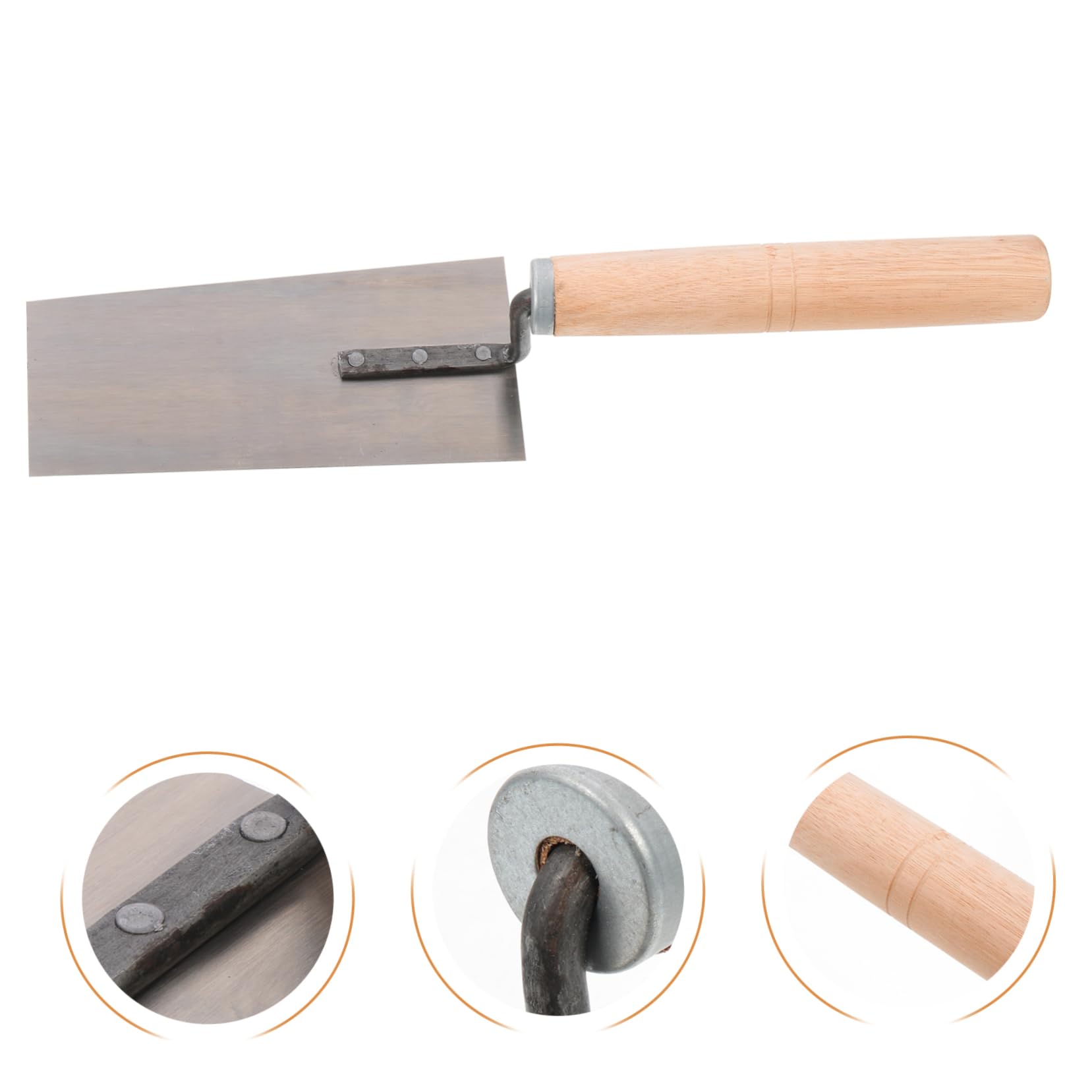 Homoyoyo 5 Piezas Yeso Paletas De Albañilería Llana Plana Para Albañilería Cortador De Masilla Pintar Llana De Enlucido Llana Compuesta Aforo Paleta De Barro Madera Masón Metal Raspador