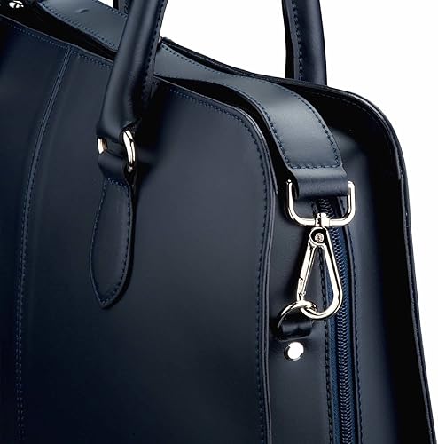 Miniatura 7 de Bolsa para portátil de 14 y 13 pulgadas con correa de equipaje, maletín de cuero para mujer, bolso de hombro con correa para el hombro