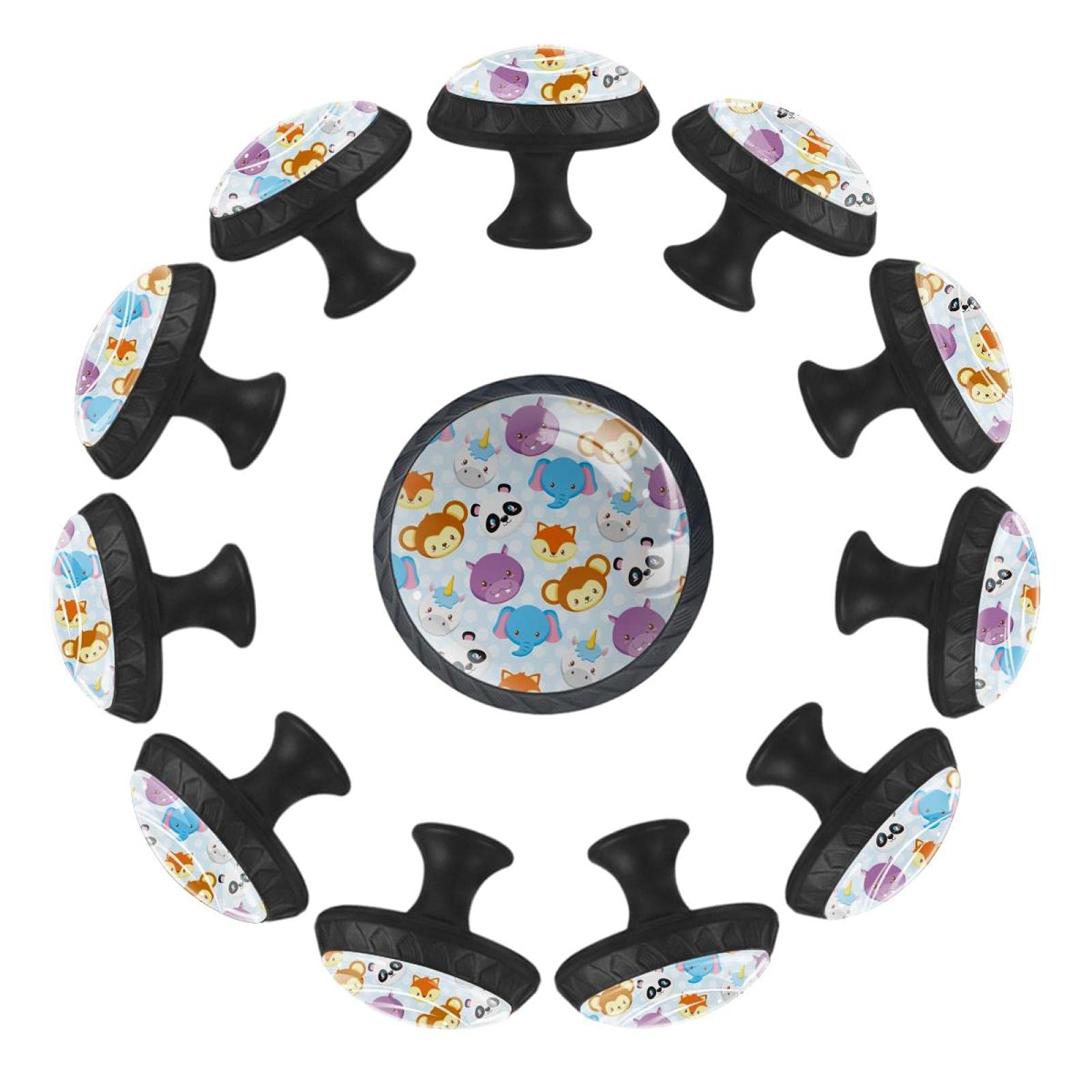 Boutons de tiroir ronds 35 mm poignées meubles animaux mignons pour crèche et commode