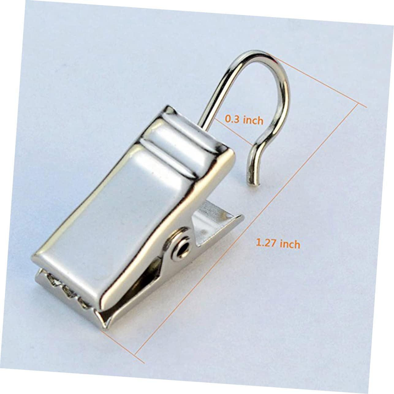 HOODANCOS 120 Pcs Metal Curtain Clips Hooks Wide Flat String Lights Hanger No Drill Decorative Holder for Home Party and Outdoor Decorations