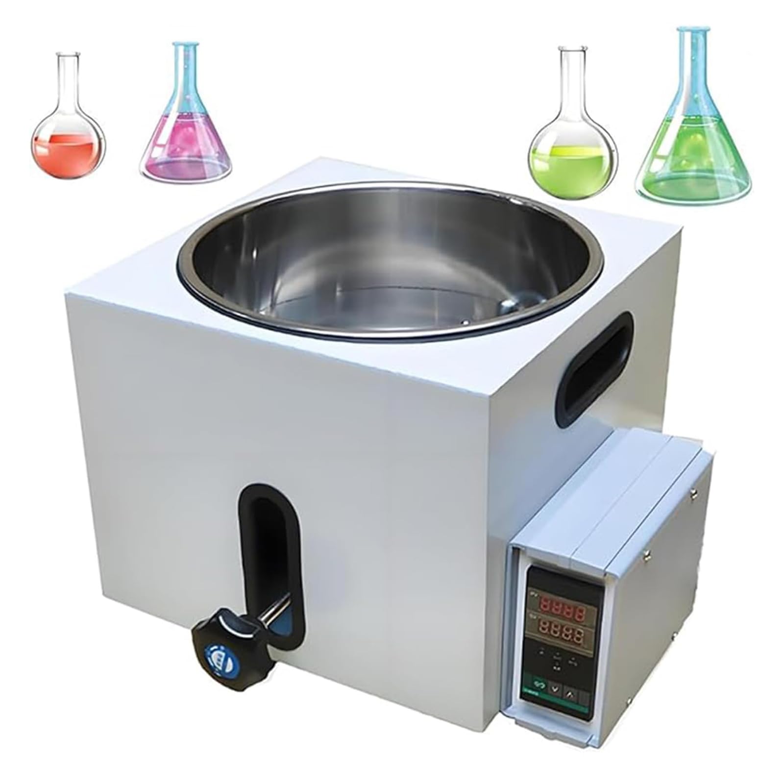 Laborwasserbad mit PID-Temperaturregelung, Edelstahl-Auskleidung, leicht zu reinigen, ideal für wissenschaftliche Experimente, 2L/3L/5L Kapazitätsoptionen
