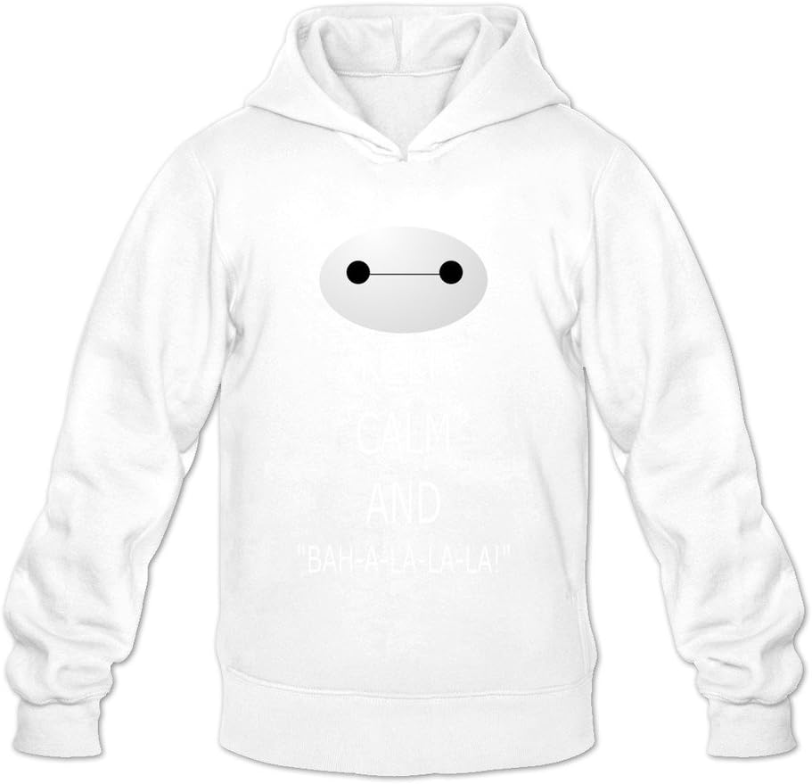 Male Keep Calm and I M Baymax Custom Cool Hoodie White -