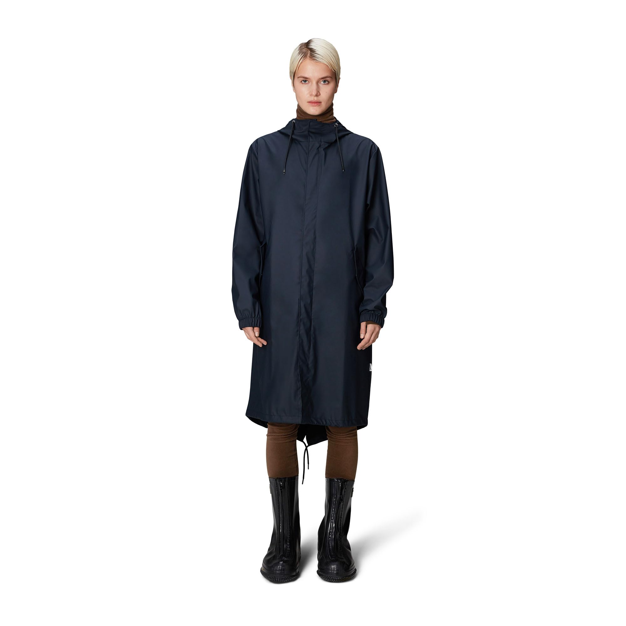 RAINS Fishtail Parka – Waterproof Longline Raincoat, Men and Women