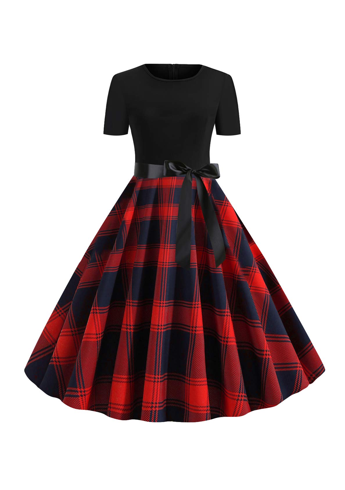 Femme Robe de Hepburn Robe de Soirée Cocktail Robe Vintage Rockabilly Robe Classique Swing Elegant