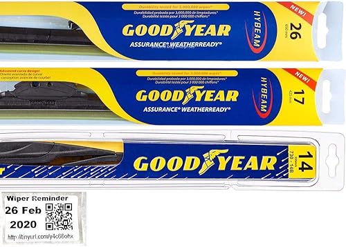 Juego de limpiaparabrisas para Honda CR-V 2007-2011 Conductor, hoja de pasajero, hoja trasera y calcomanía de recordatorio (listo para el clima con