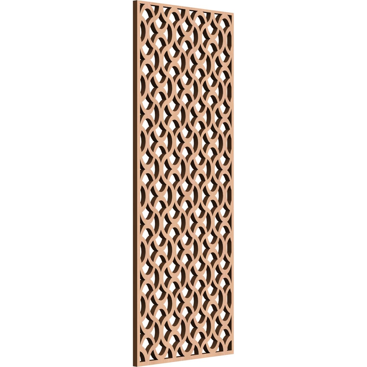 Resort Decorative Pierced Fretwork Wood Wall Panels, 11 3/8"W x 29 3/8"H x 3/8"T, Alder