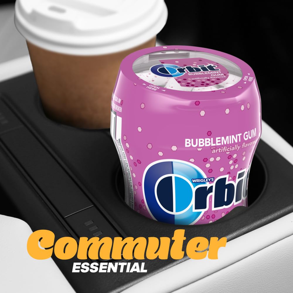 Orbit White Bubblemint Sugarfree Gum, 55 piece bottles (Pack of 4)