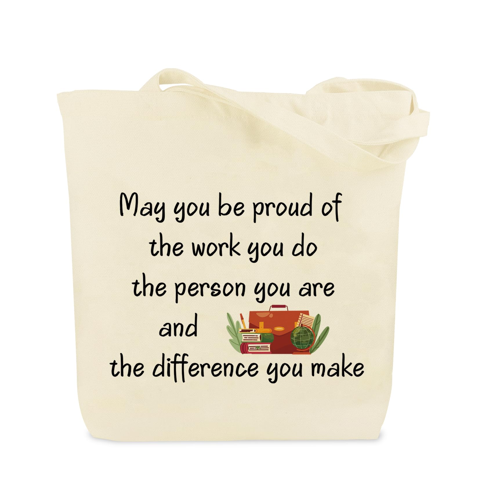 WRNZL Teacher Appreciation Gifts for Women Christmas End of Year Retirement Back To School Gifts for Teacher Tote Bag