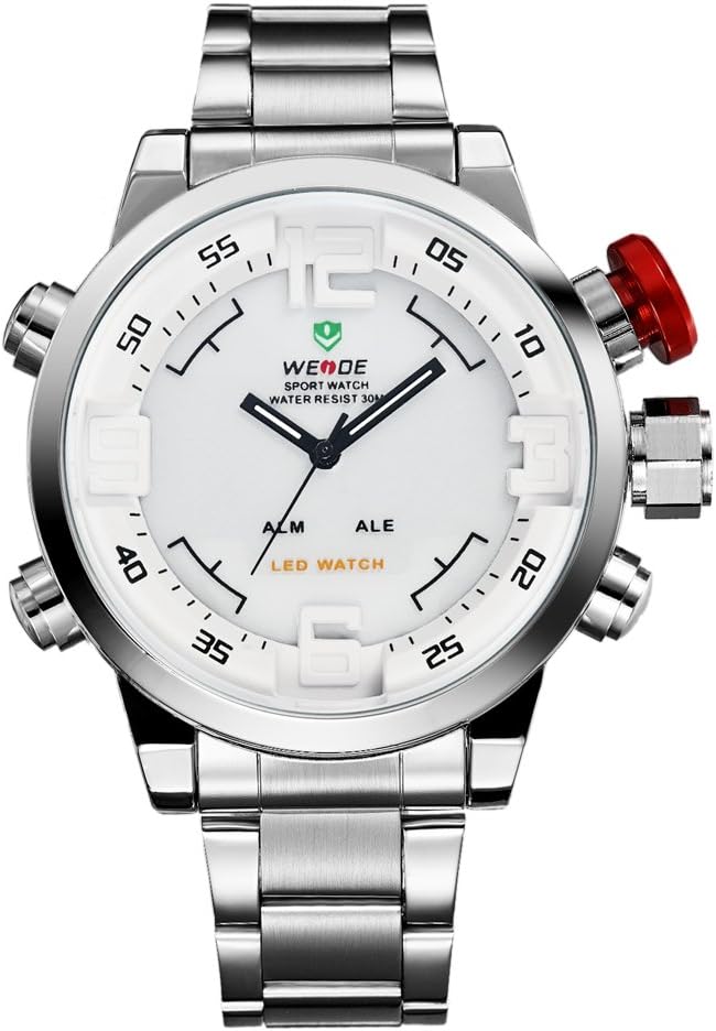 Men's Military Watches Sports Dual Time Dial LED Digital Quartz Alarm Wristwatches Brand Gokelly