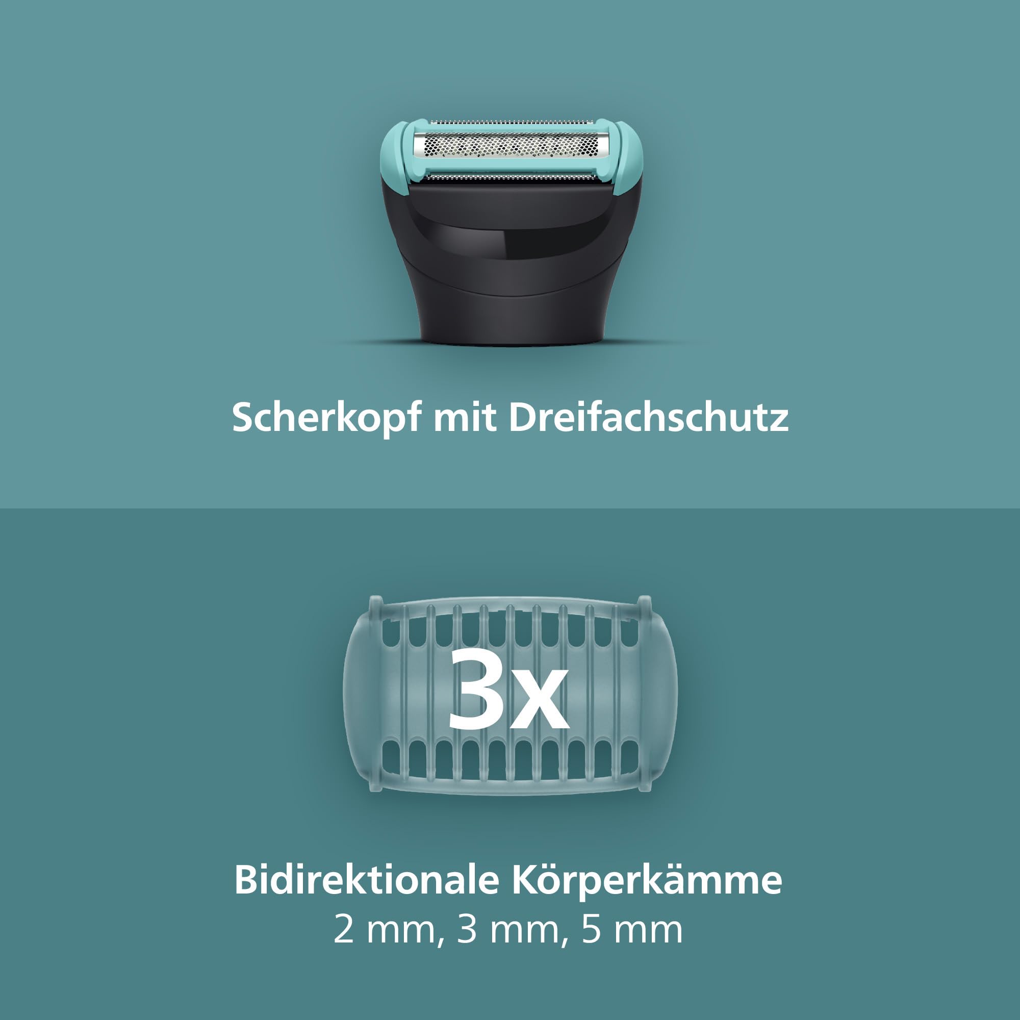 Philips Bodygroom Series 5000 – Trimmer für Männer mit Rasiersystem mit Dreifachschutz, auch zur Nutzung im Intimbereich, 100% duschfest, 100 Min. Laufzeit, Modell BG5470/15