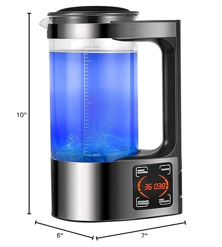 Miniatura 9 de [Versión mejorada] Generador de agua de hidrógeno BDYING con nueva tecnología SPE y PEM, máquina para hacer jarra de agua alcalina de hidrógeno de