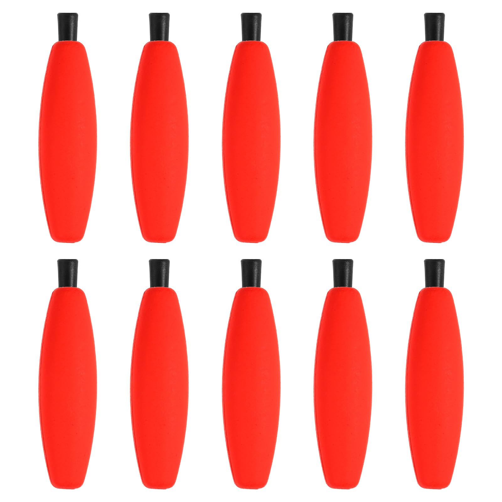 PATIKIL Peg Float 1.9", 10Pcs EVA Fishing Foam Bobber with Pipe Tube for Catfish Rig Fish Freshwater Saltwater Fishing, Red