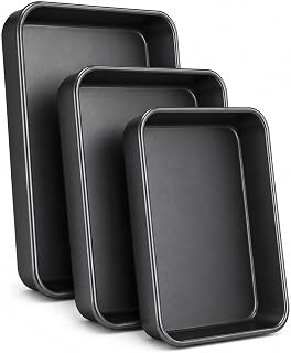 NutriChef 3-Piece Nonstick Kitchen Oven Baking Pans - Premium & Stylish Non-S...