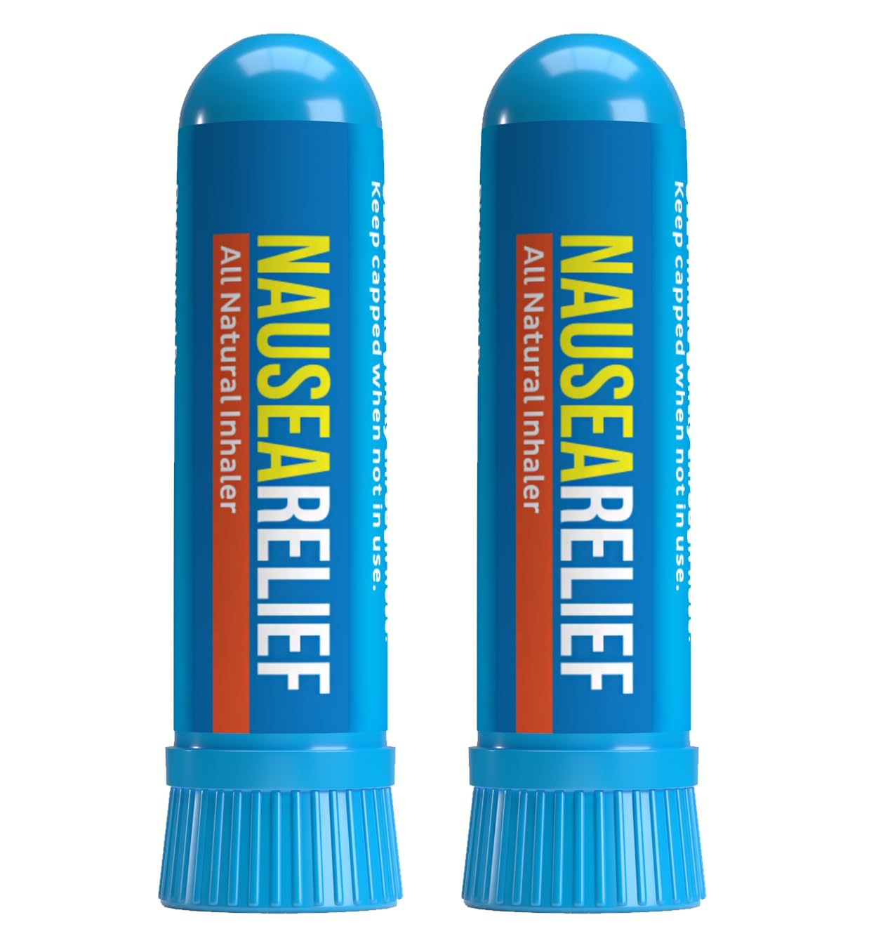 Basic Vigor Nausea Inhaler 2 Pack - Aromatherapy for Chemo Support, Motion Sickness, Queasiness, etc.
