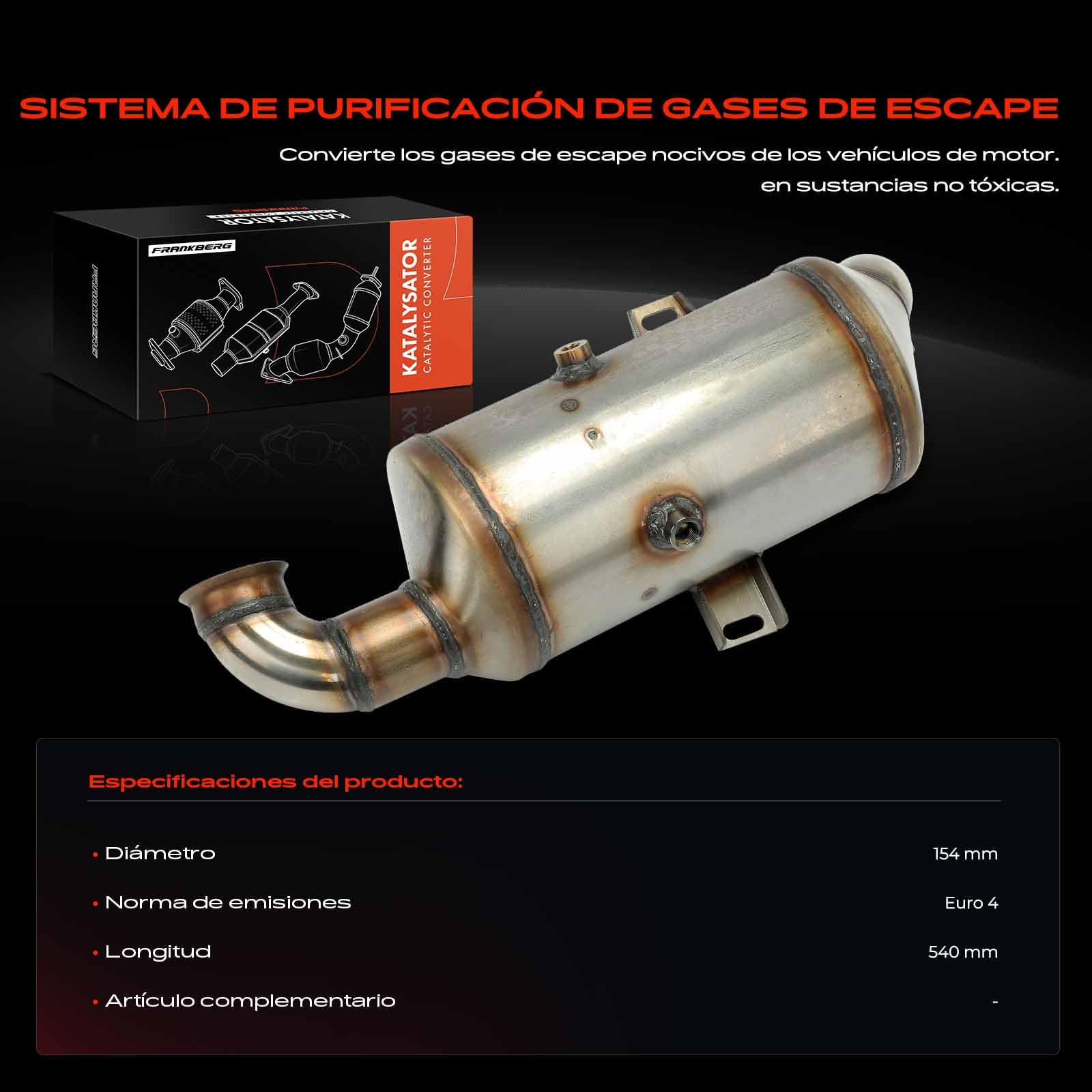 Frankberg Filtro de partículas diésel (DPF) 1731PT | Compatible con: Berlingo/Berlingo Primer monovolumen GFK GJK MF, Xsara Picasso N68, 307 Descanso 3E, C5 III Ruptura RW