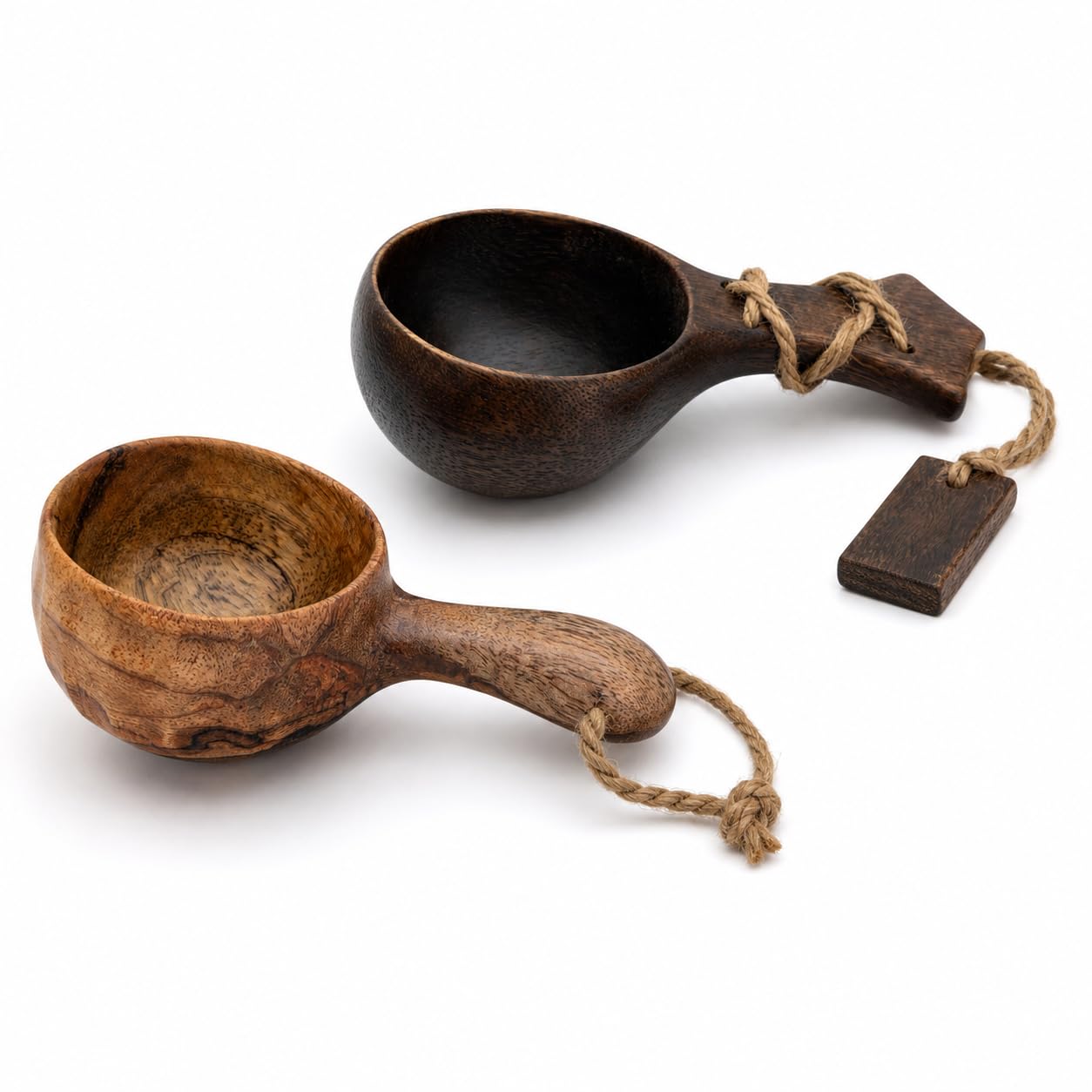 Kuksa drewniane kubki zestaw 2 szt. z drewna mango, 60 ml