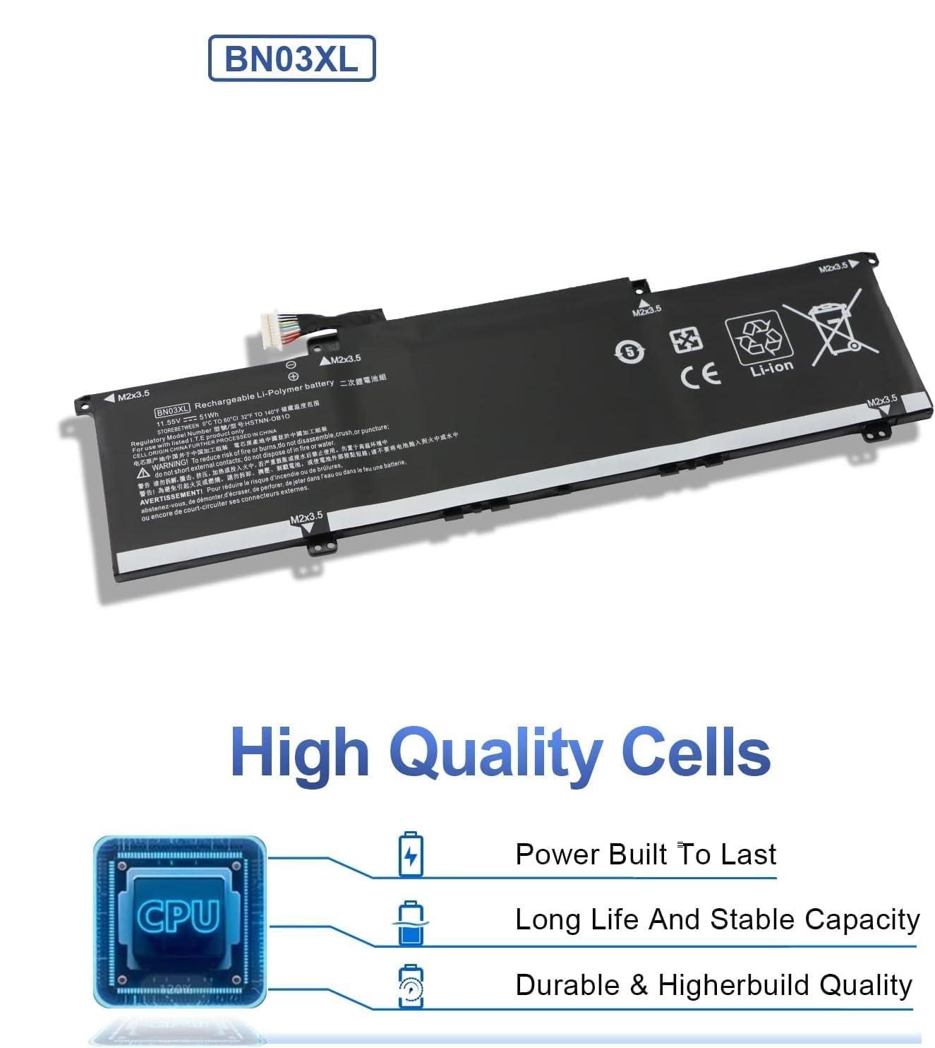 【新品】BURTLE AC370 FAN&AC360Li-ion BATTERY WISTAR BN03XL L77034-005 Laptop Battery for HP Envy 13 13-ba 13-AR