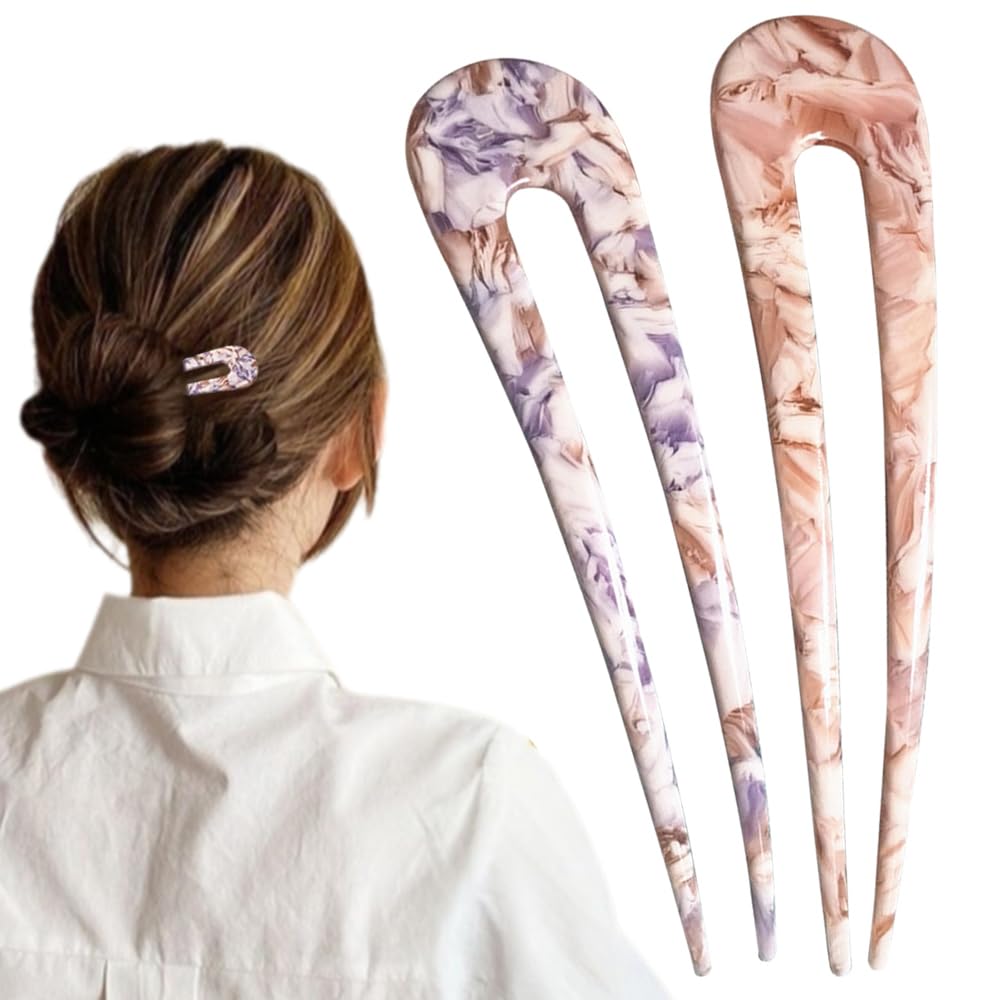 French Hair Pin, 2024 New U-Shaped Hair Pins for French Twist Hair, French Twist Hair Pins/Hair Fork for Hair Buns Chignons, French Pins Hair Clips