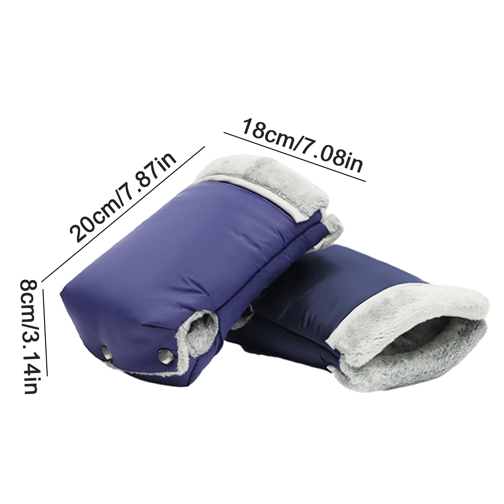 Gants Pour Poussette - Chauffe-mains Imperméable Coupe-vent - Taille Universelle - Fixation Par Boutons-pression