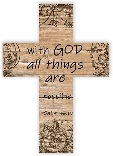 Miniatura 7 de Letrero de cruz con texto en inglés "I Can Do All Things Through Christ Who Strengthens", decoración del hogar, 8.5 x 12 pulgadas Puedo hacer todas