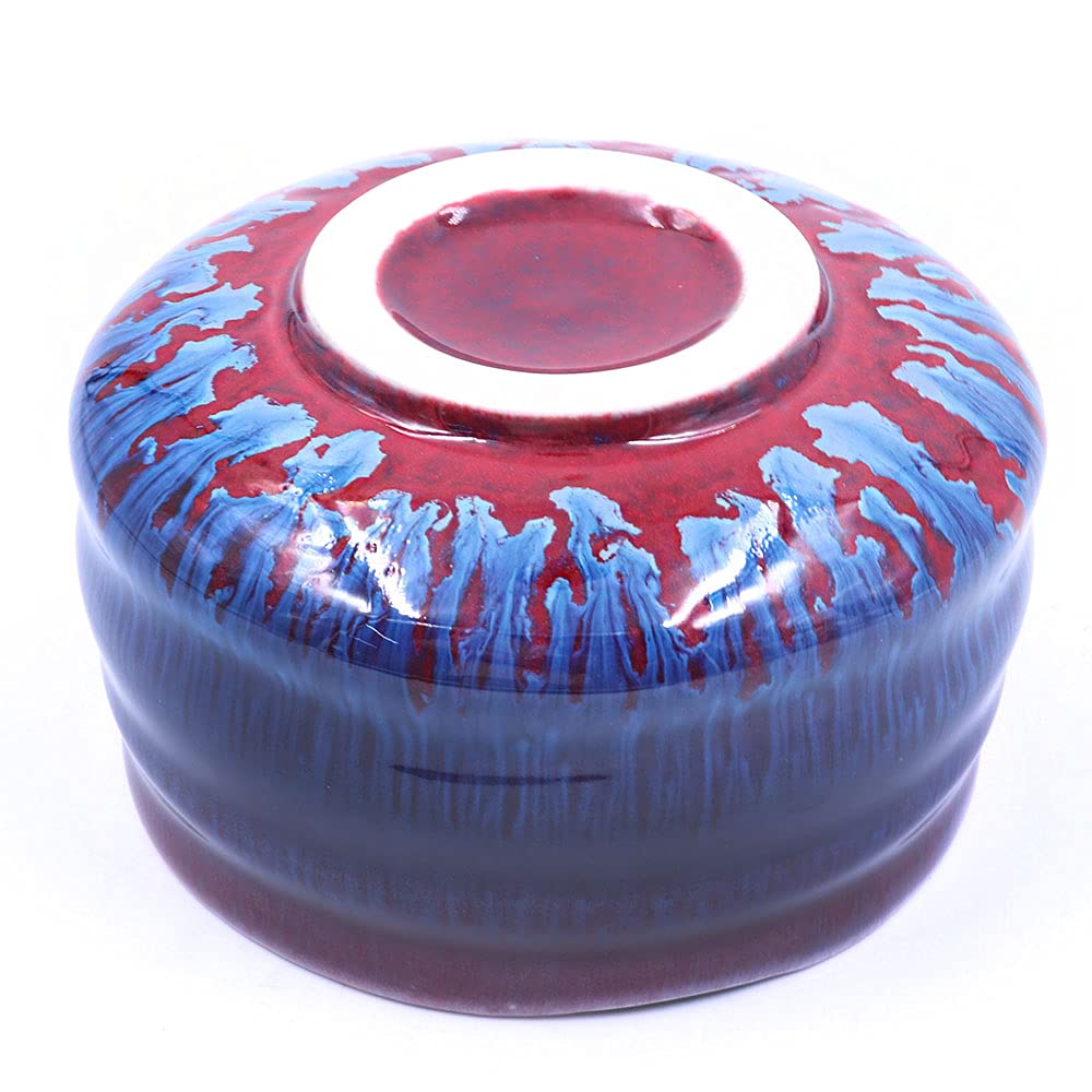 Ciotola per tè tradizionale giapponese Chawan, realizzata a mano in Giappone, colore: Viola Rosso