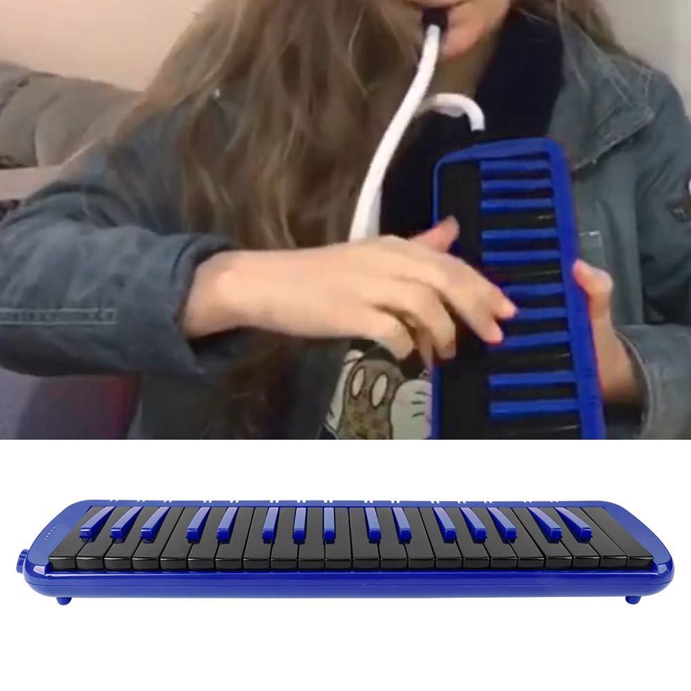Jeffergarden Melodica 37 Instruments de Musique à Vent Clés Conception Ergonomique pour les Débutants et les Amateurs de Musique (BLUE)