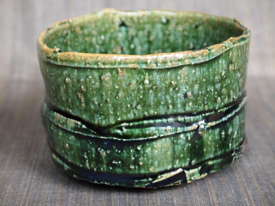 Amazon.co.jp: 山田和師：加藤唐九郎青織部茶碗共箱 : ホーム＆キッチン