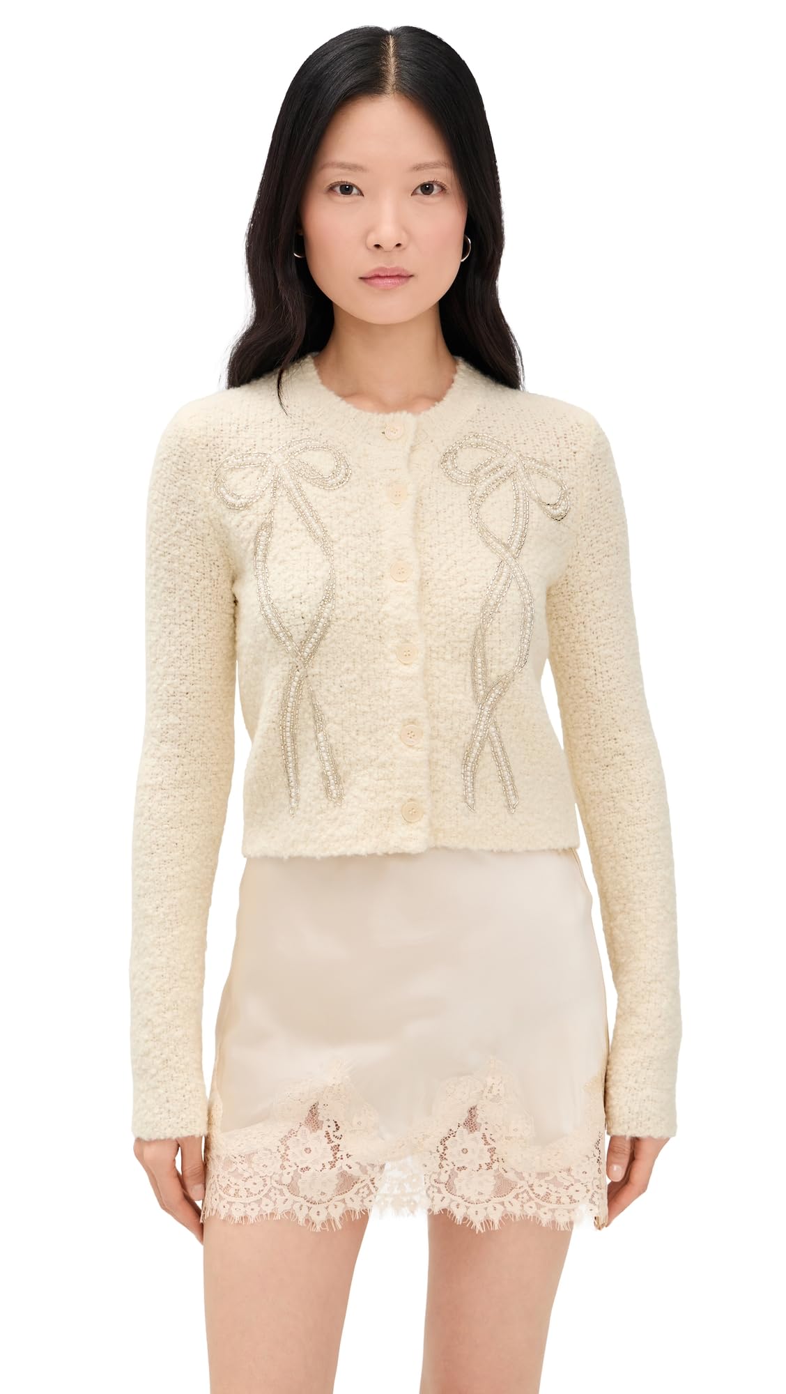 LOVESHACKFANCY Womens Leocadia Cardigan