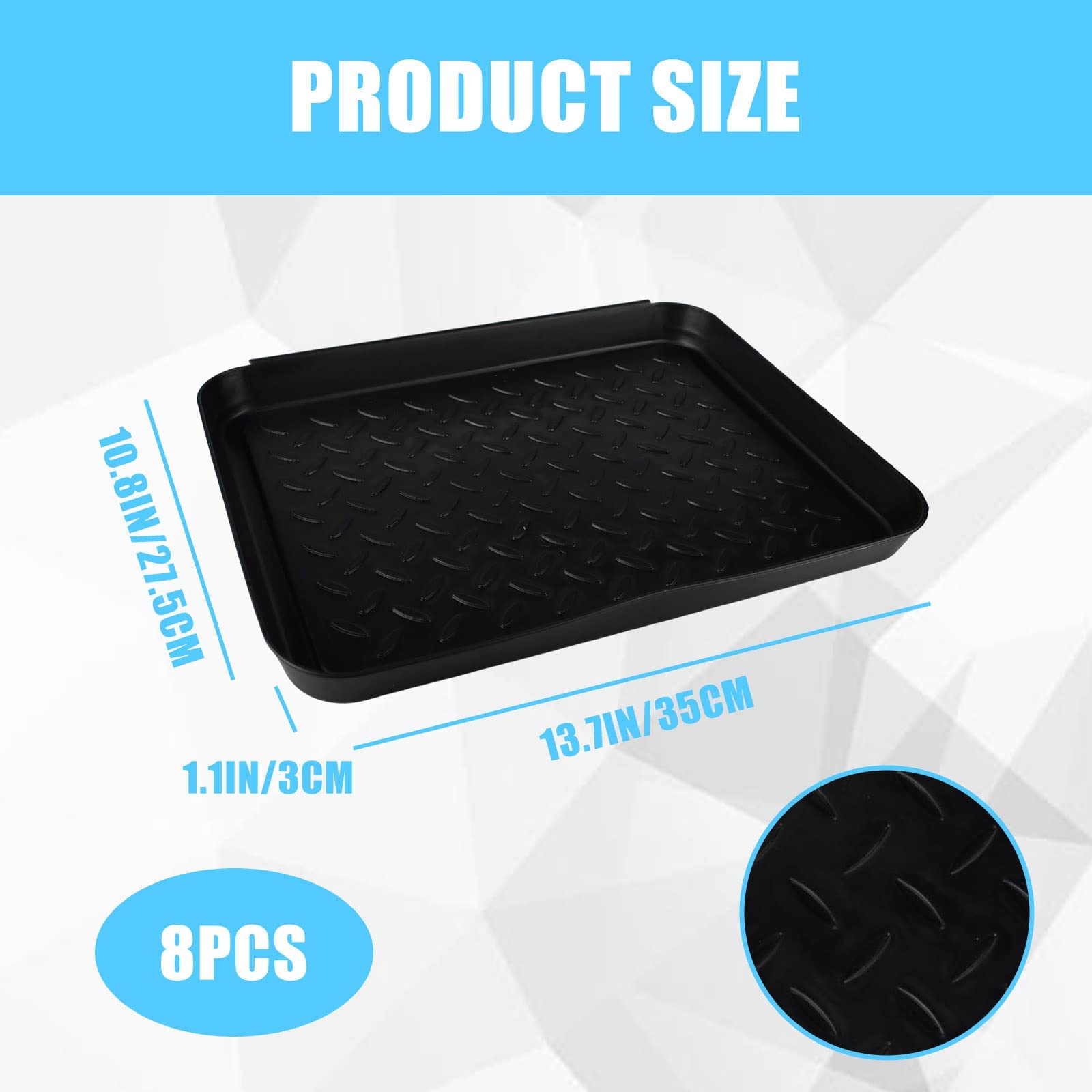 Strehknewen 3er Set Schuhabtropfschalen - Stapelbare Schuhwannen