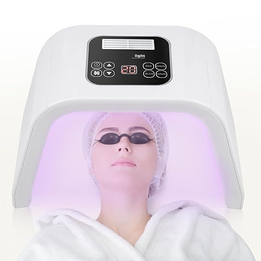 Led-Face-Tool，LED Light Therapy Facial Mask，7 in 1 Beauty Equipment for Skin Care at Home