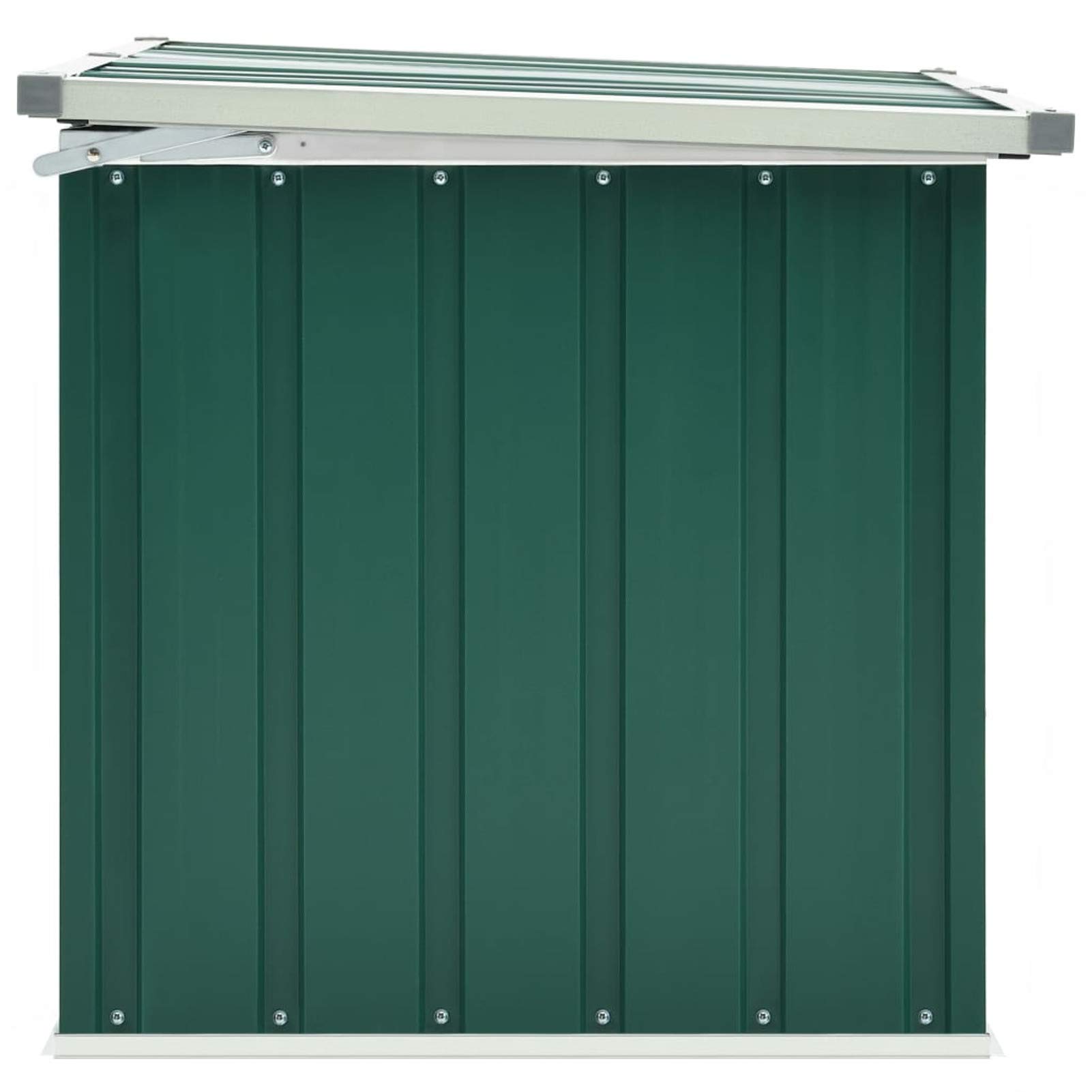 Festnight Gartenbox Wasserdicht Metall Auflagenbox Garten-Aufbewahrungsbox Große Kissen Werkzeugkasten Gartenbox Balkonschrank Gartentruhe Kissenbox Grün 109 x 67 x 65 cm