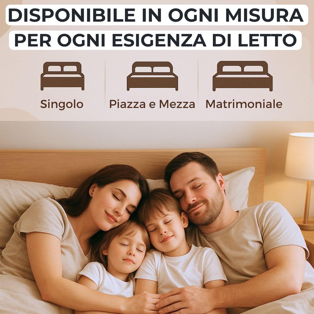MAXIME MAISON - Topper Una Piazza e Mezza Double-Face ICE Rinfrescante con un Lato Estivo ed un Lato Classico 4 Stagioni, Topper 120x190 in Memory Foam Alto 5cm, Rigidità Media, Made in Italy