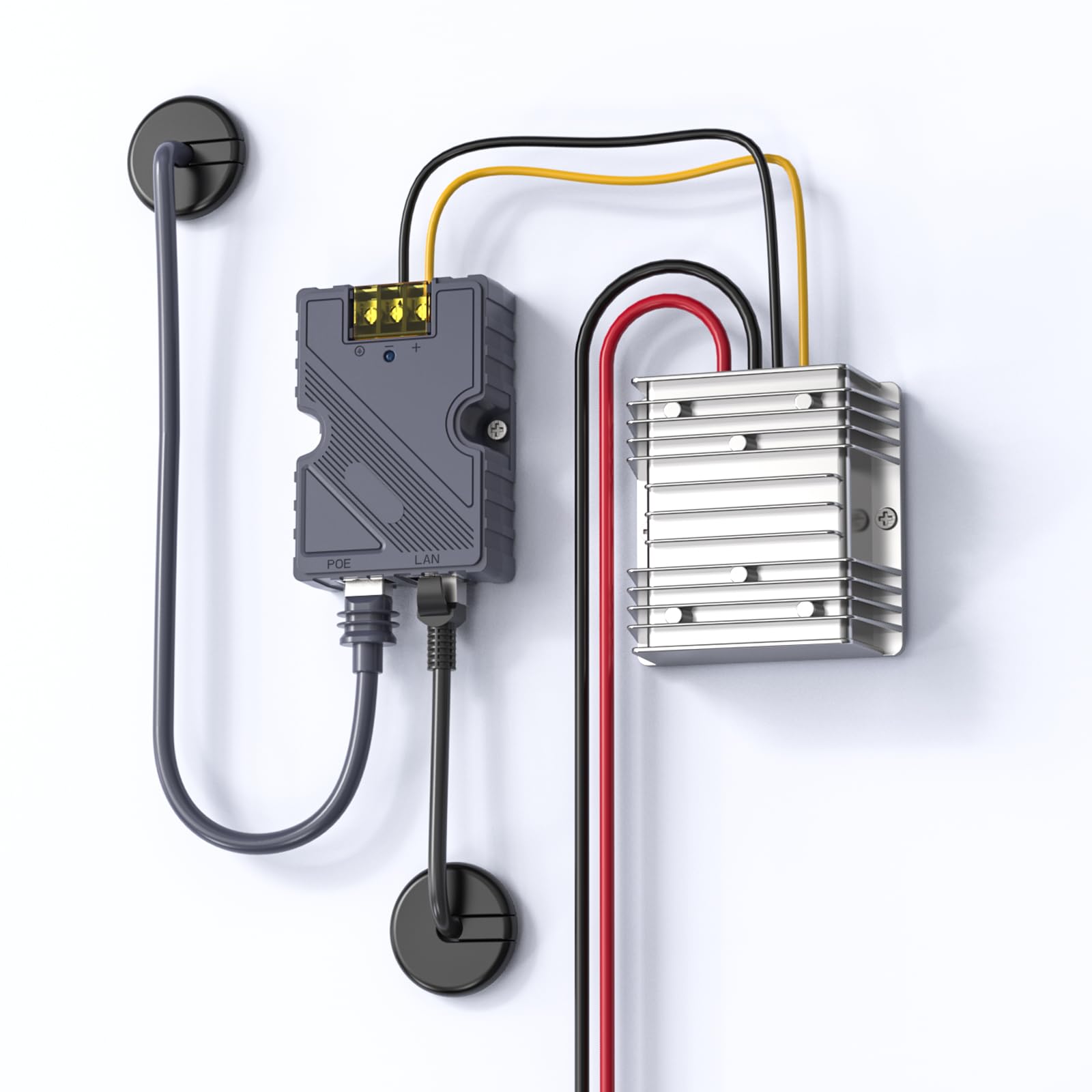 XLTTYWL Starlink Gen 3 PoE Injector - 320W GigE Passive ABS Surge & ESD Protection with Starlink Gen 3 DC Step UP Converter 12V to 56V/3A Cable Grommet,168W Compatible with Starlink V3 Dishy