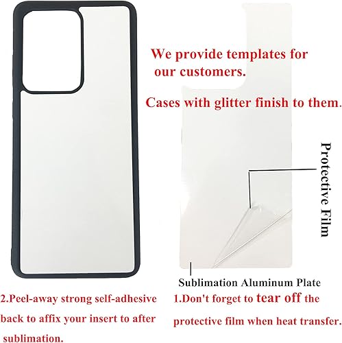 Miniatura 2 de 5 piezas compatibles con Samsung Galaxy Note 20 Ultra 5G (2020) Funda de teléfono en blanco de sublimación, 2 en 1 2D de goma suave TPU en blanco