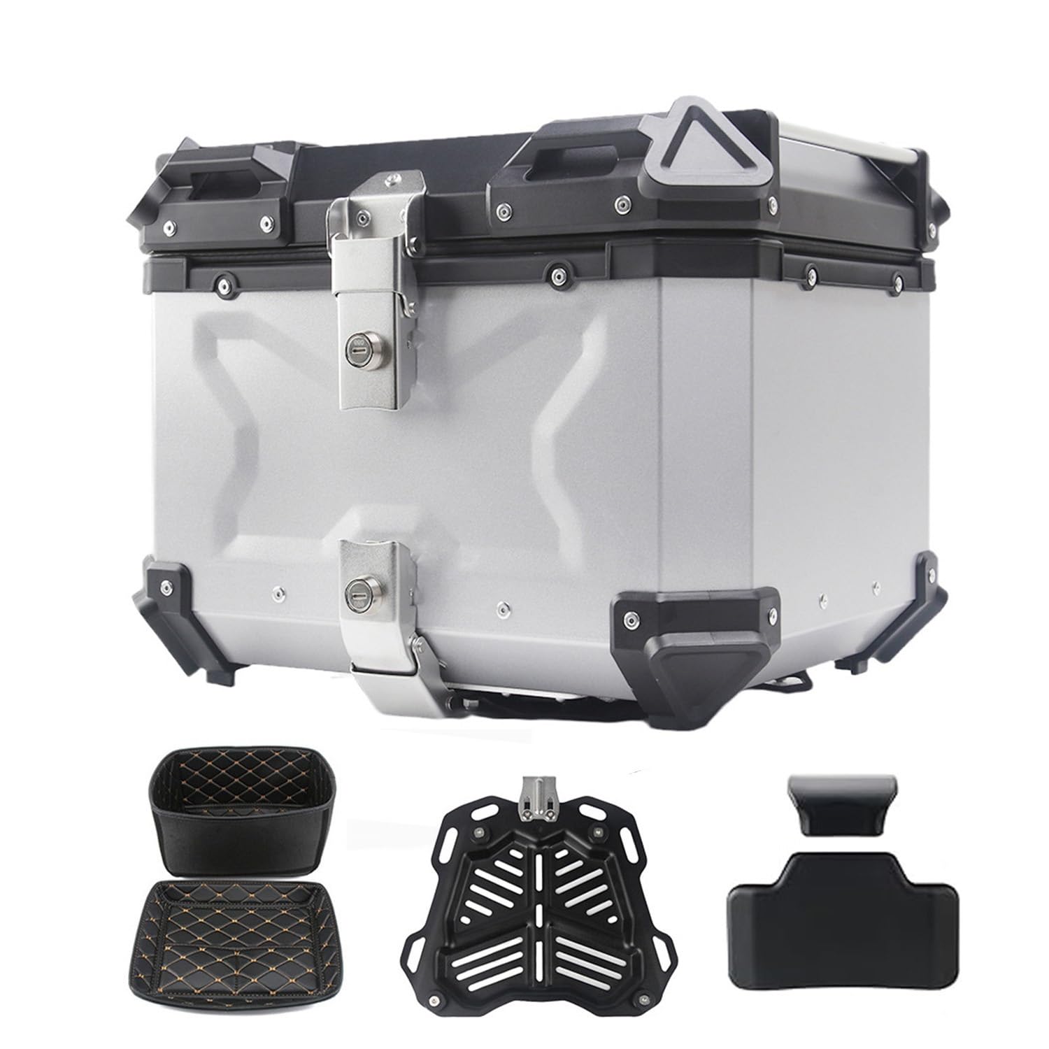 Bauletto Per Moto In Alluminio 28L 36L 45L 55L 65L 80L 100L Bauletto Posteriore Impermeabile Con Serratura Di Sicurezza