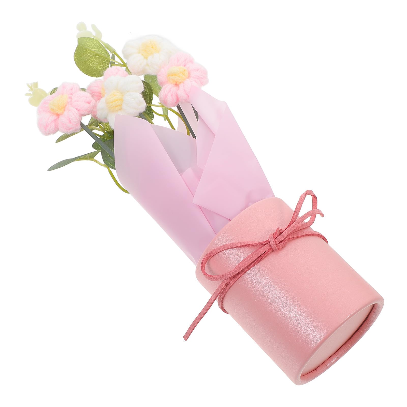Fleurs Tricotées Adorables en Peluche et Papier, Décoration pour Chambre et Fête, Création D'ambiance Chaleureuse Roses