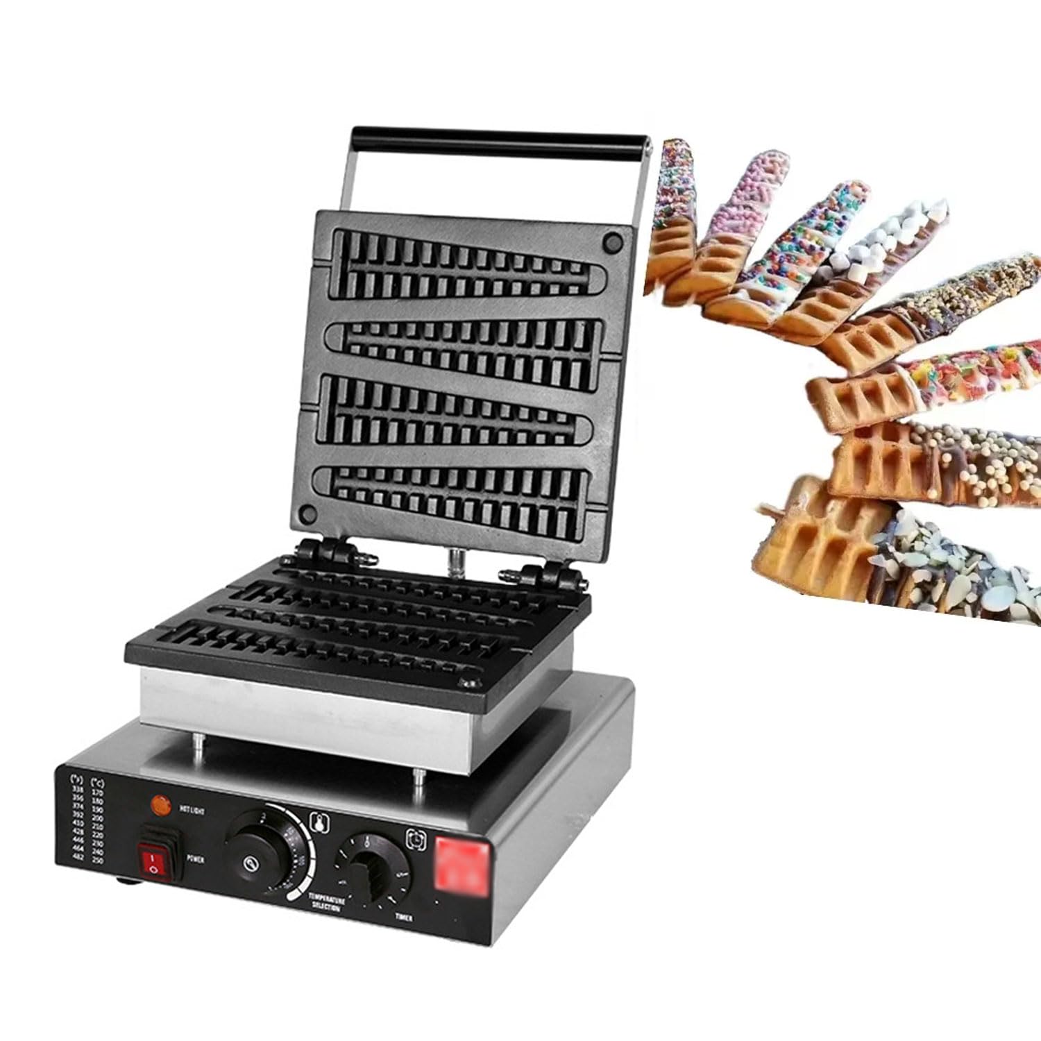 Gofrera Comercial con Temporizador y Control de Temperatura para restaurantes y Uso doméstico.