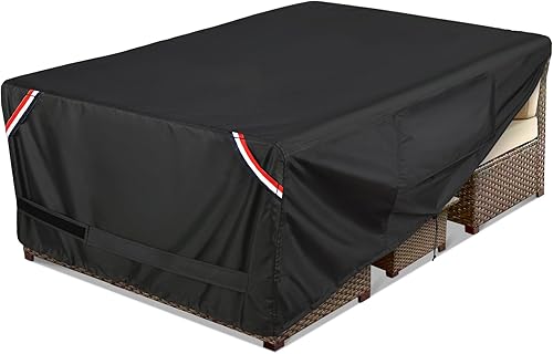 Miniatura 1 de Kylinlucky Juego de fundas impermeables para muebles de patio, fundas de sofá modular para exteriores, fundas rectangulares para mesas y sillas que