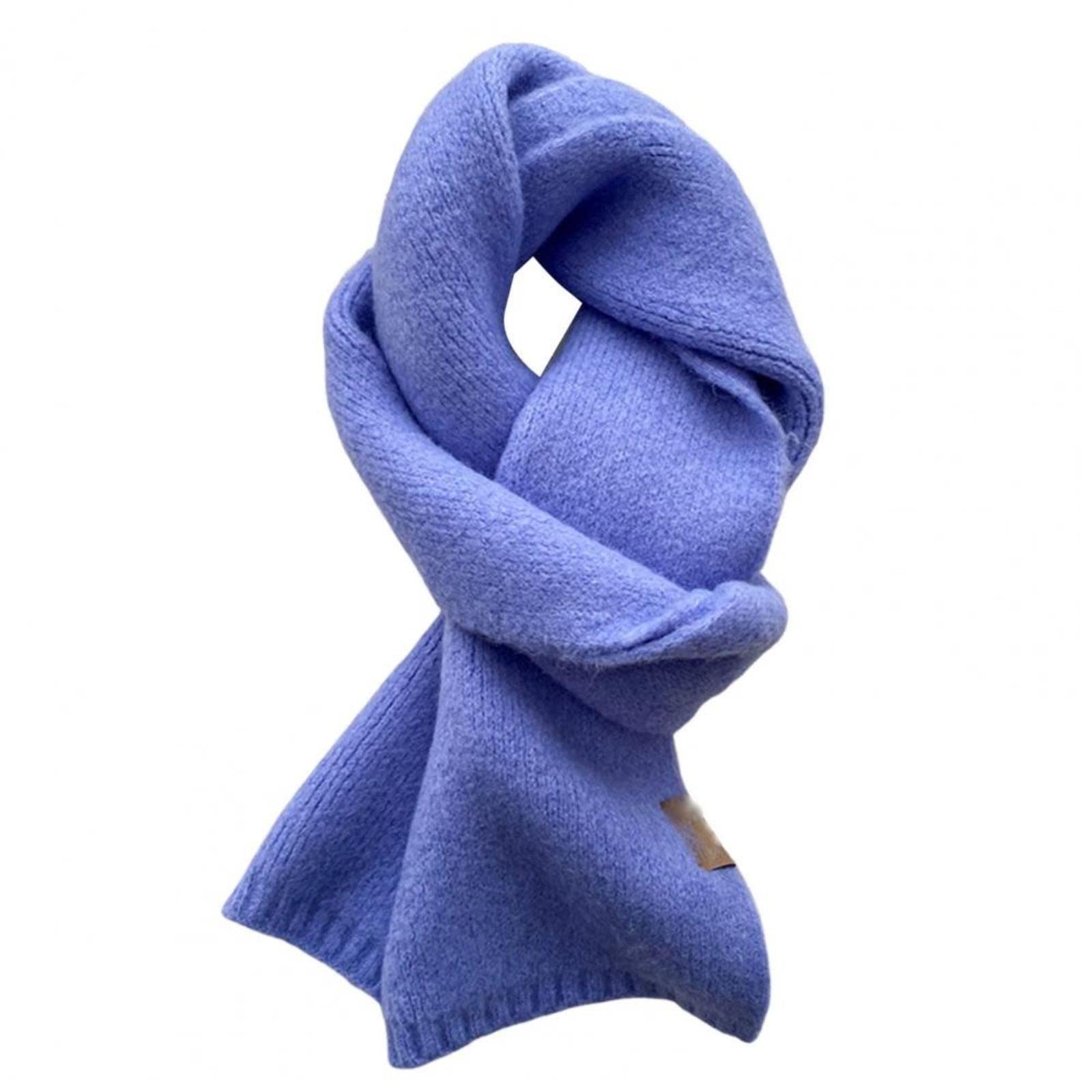 Mode Solide Warme Kaschmir Schal Für Frauen Winter Design Gestrickte Halstasche Dicker Wollgarn Schal, Red