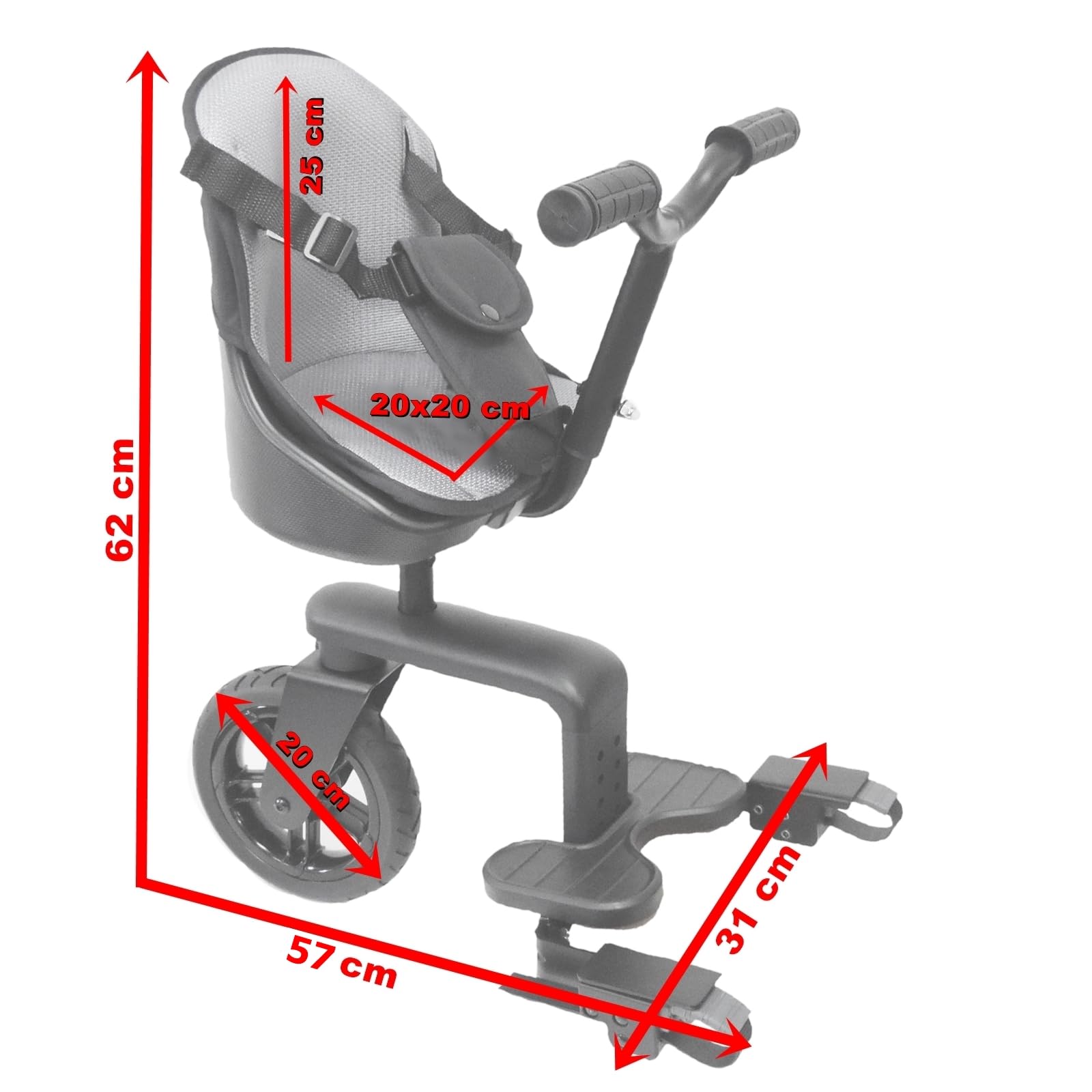 EICHHORN Kinderwagen Uno Rider All Terrain - Asiento para hermanos y sillas de paseo