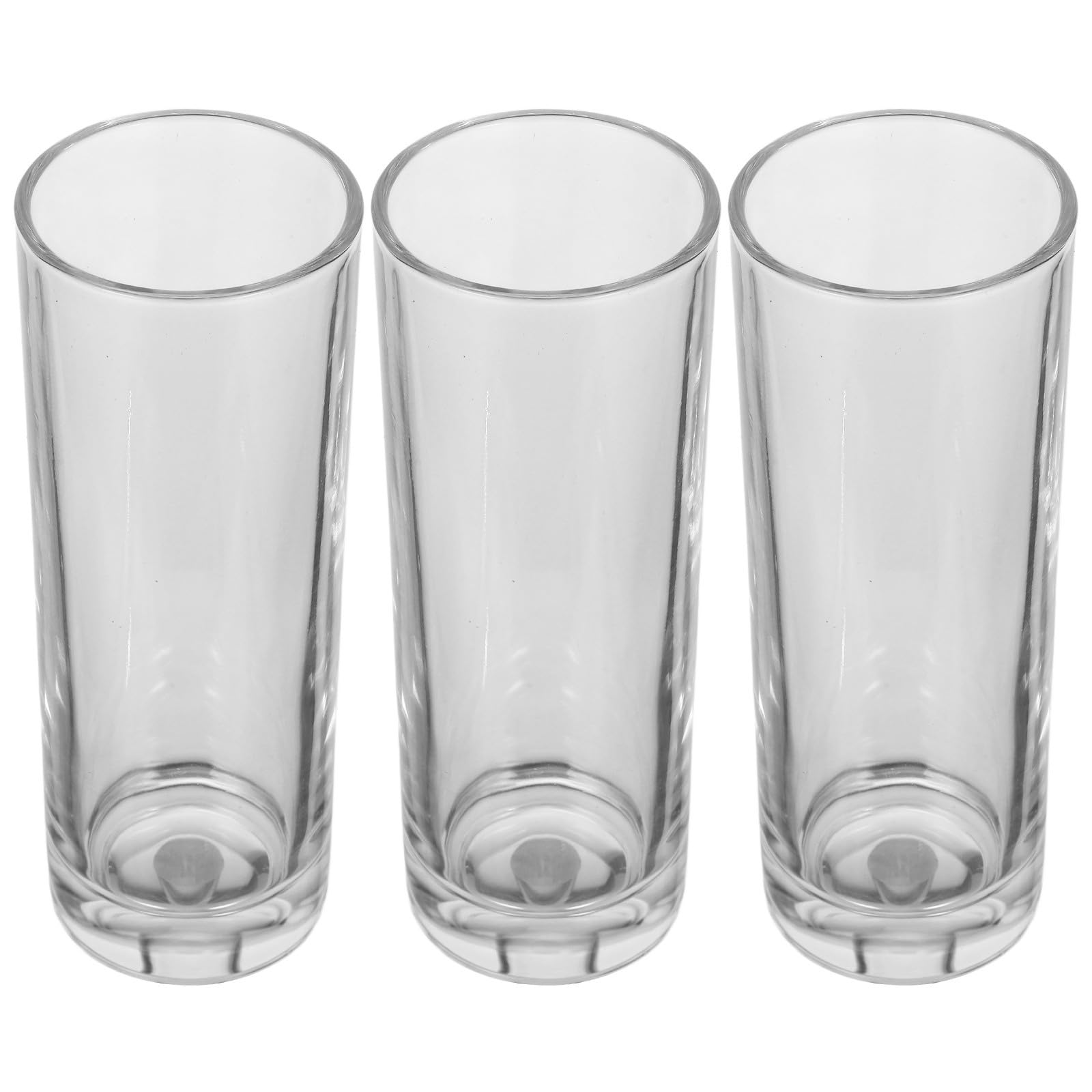 Set di 3 Bicchieri in Vetro Trasparente 143ml e 330ml | Tazze per Caffè, Tè e Succhi, Uso in Cucina o Ristorante, Design Semplice e Corpo Compatto