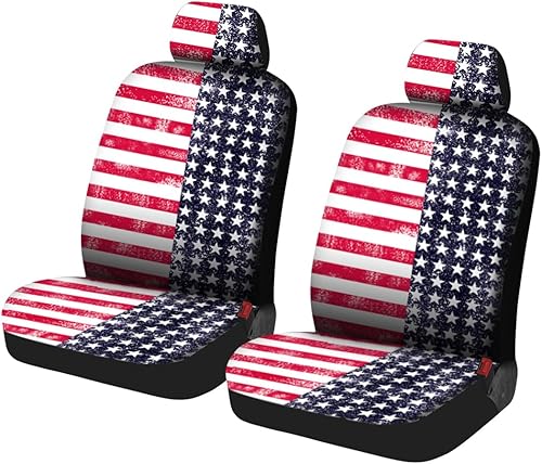 BESULEN Fundas de asiento delantero de automóvil, paquete de 2 protectores de asiento automotriz de poliéster, cojines de asiento de automóvil de