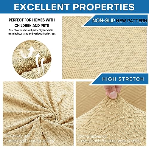 XINEAGE 2 Packs Newest Pattern Dining Chair Slipcover Parsons Chair Furniture Protector Stretch Chair Covers for Dining Room Restaurant - Image 3