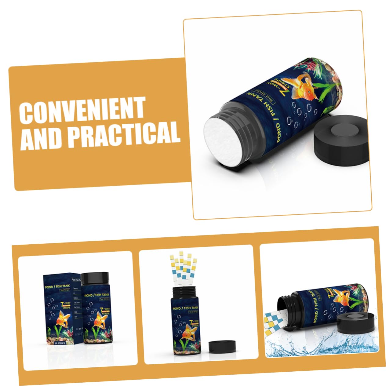 4 Sätze Teststreifen Für Die Wasserqualität Fisch Wassertest Bausatz Aquarium Pool Teststreifen Erkennung Für Poolwasser Testen Tank Tester Für Wasser Pvc 50 Stück * 4