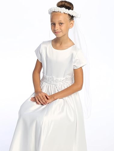 Miniatura 2 de Velos de primera comunión hechos en Estados Unidos para niñas, velo de la primera comunión para niñas 7-16 Velo Primera Comunión velo blanco para