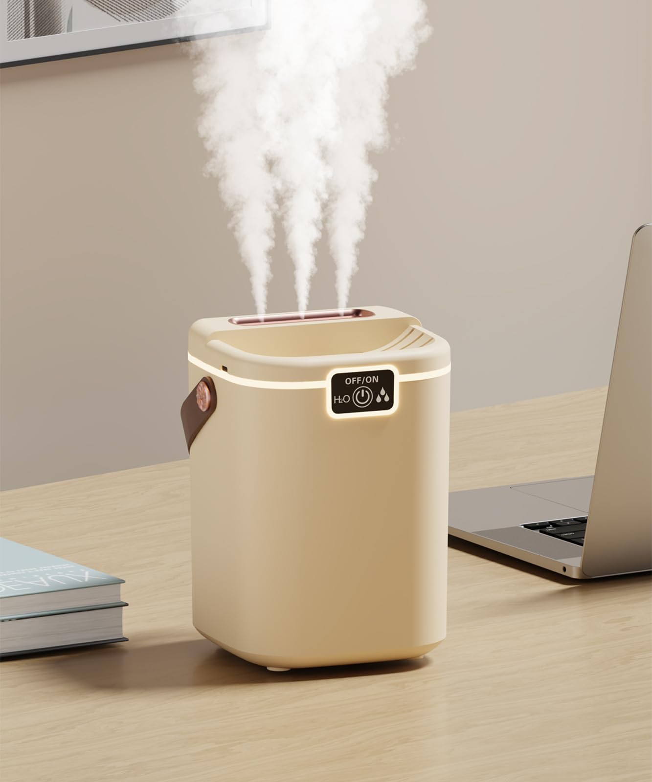 Air Humidifier for Bedroom with Three Spray 2L Quiet Cool Mist Humidifier for Plants Dorm Room Office Home