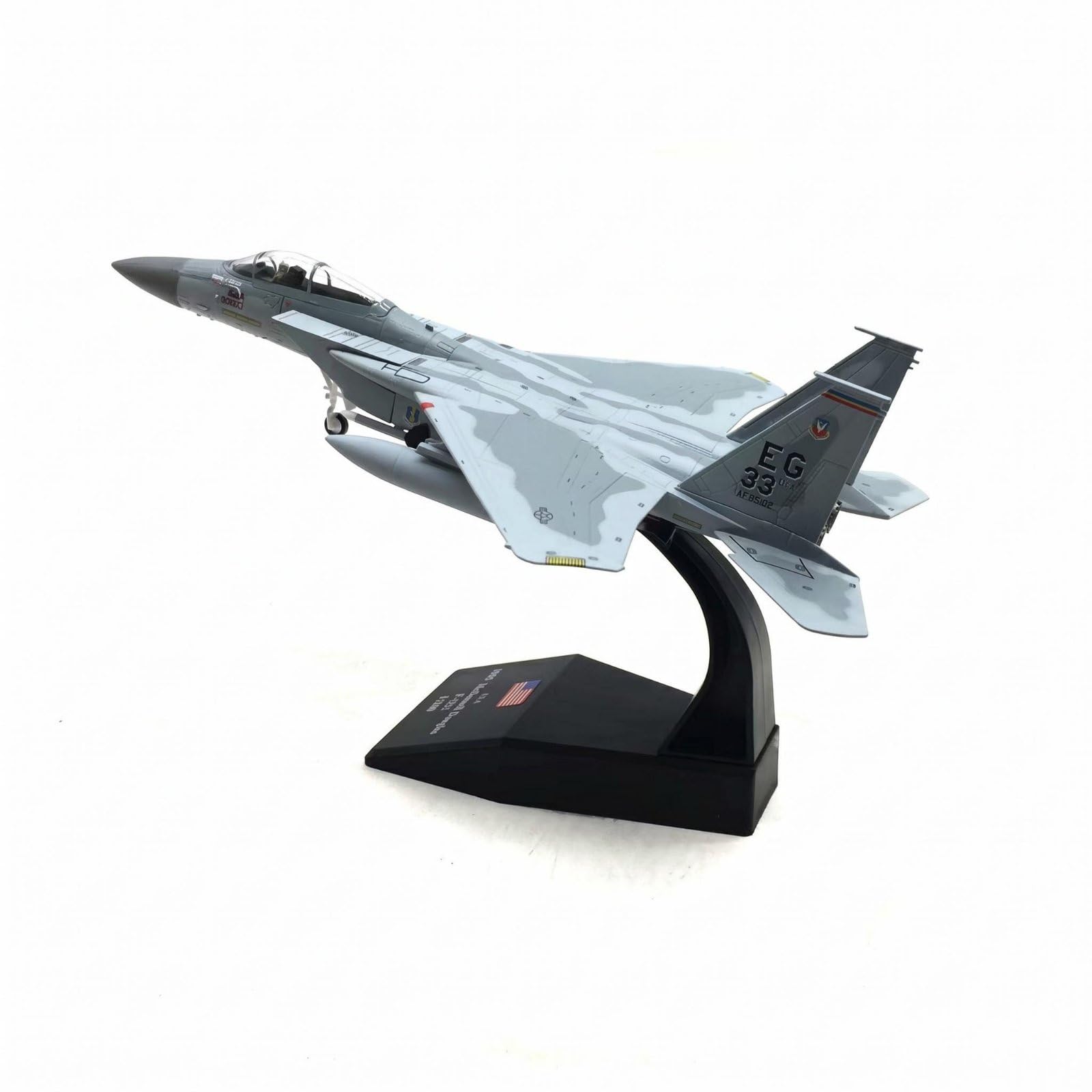 Modello Aereo F 15C da Caccia Aereo da Collezione Aeromodello Struttura in Lega con Base per Posizione Dinamica Adatto per Scrivania Vetrina Studio