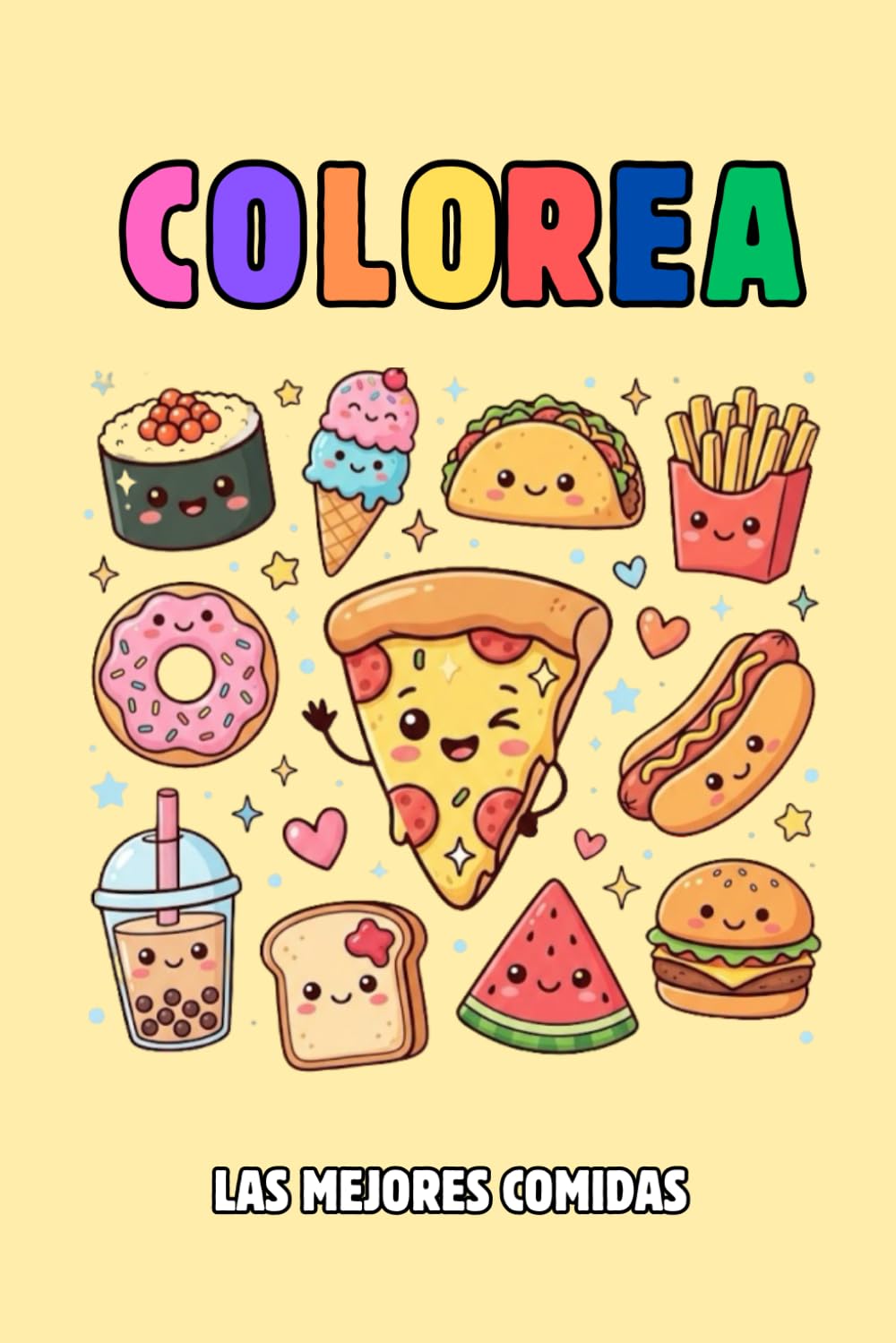 Comida, bebida y dulces: Libro para colorear para adultos y niños, fácil y atrevido, con diseños sencillos y grandes para relajarse, con una variedad ... fácil y atrevido).: Comida, bebida y dulces