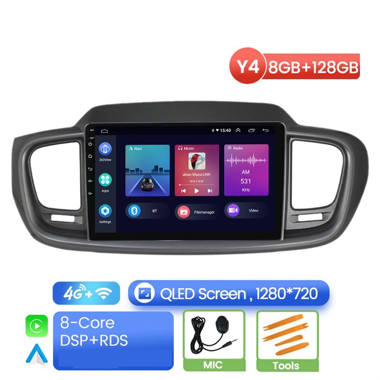 Nawigacja satelitarna Nawigacja GPS w radiu samochodowym(8G 128G)