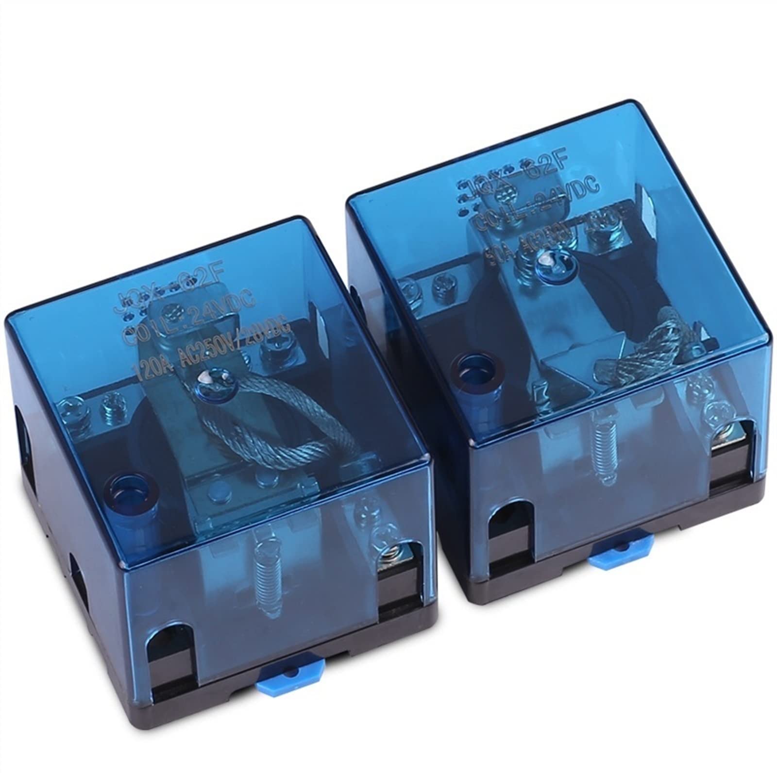 AERBNYEQP Power Relay JQX-62F 1Z 80A High-Power 12V 24VDC 220VAC Silver Contact Electric 1Pcs(80A 12V DC)